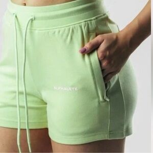 NWT Alphalete Women's Light Green Frozen Spring Athletic Shorts